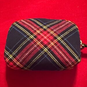 J Jill Plaid Cosmetic Bag